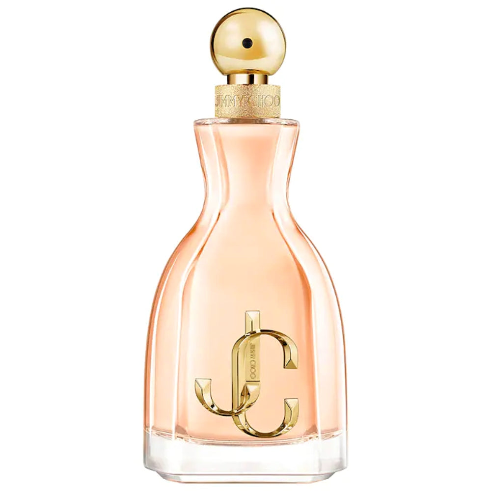 Jimmy Choo I Want Choo Eau de Parfum bottle on white background