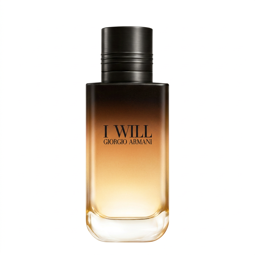 Giorgio Armani I Will Eau de Parfum bottle on a white background