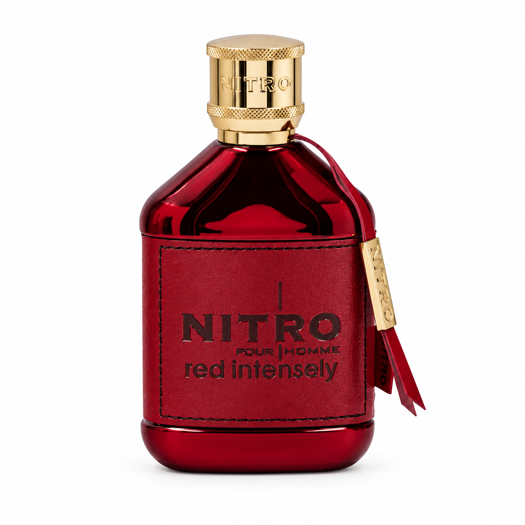 Dumont Nitro Red Intensely bottle centered on a white background