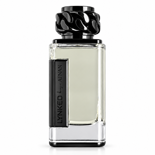 Afnan Lynked Freedom bottle closely framed and centered on white