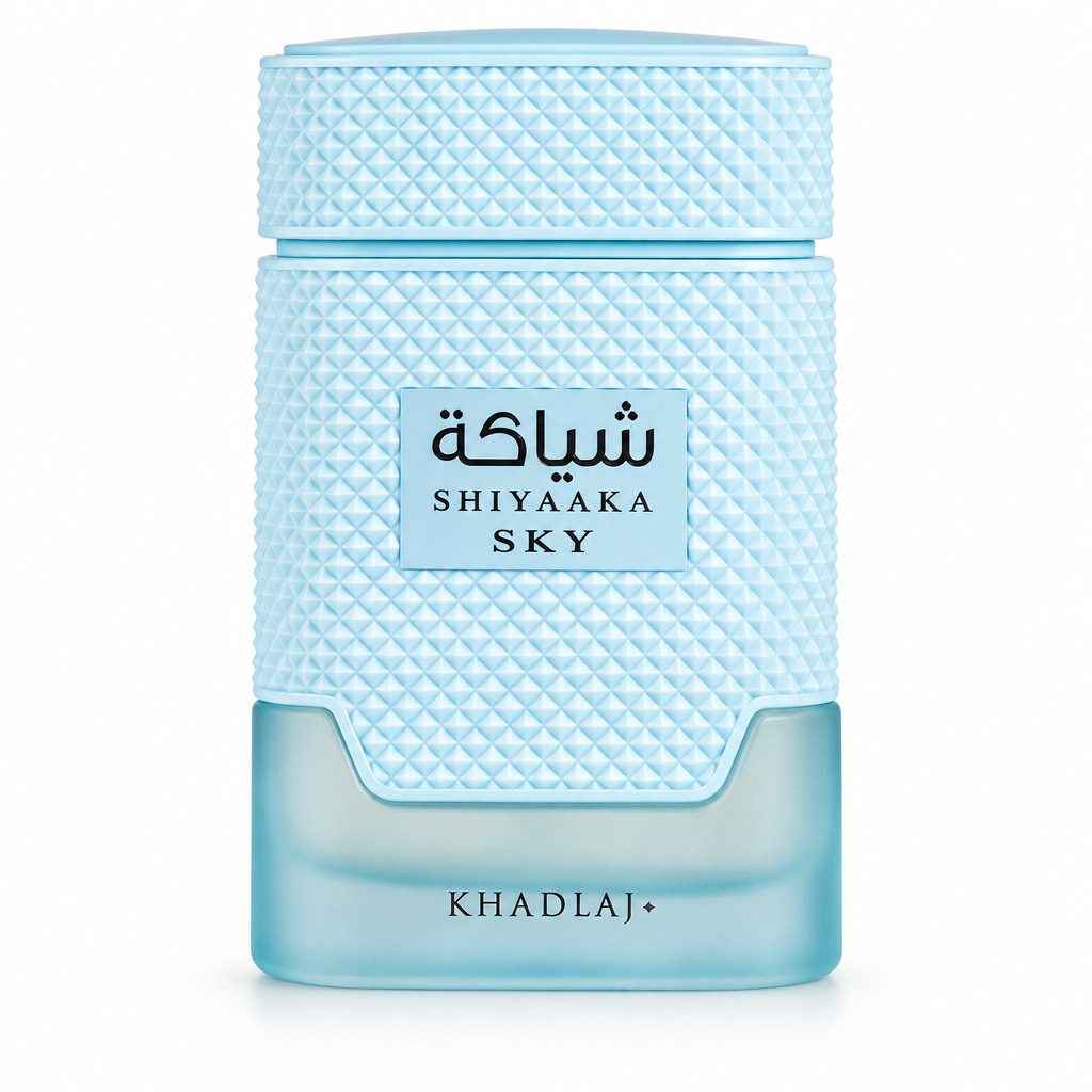 Khadlaj Shiyaaka Sky bottle close-up on white background