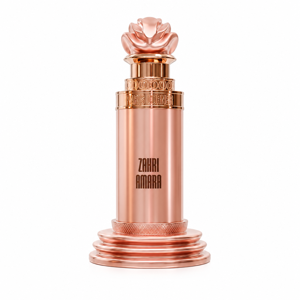 Paris Corner Zahri Amara fragrance bottle on a white background