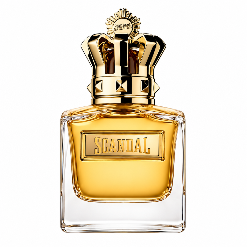 Jean Paul Gaultier Scandal Absolu bottle centered on a white background